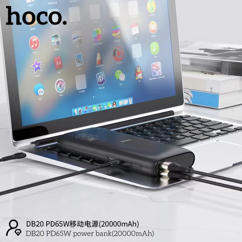 DB20 PD65W Power Bank-20000mAh -Black