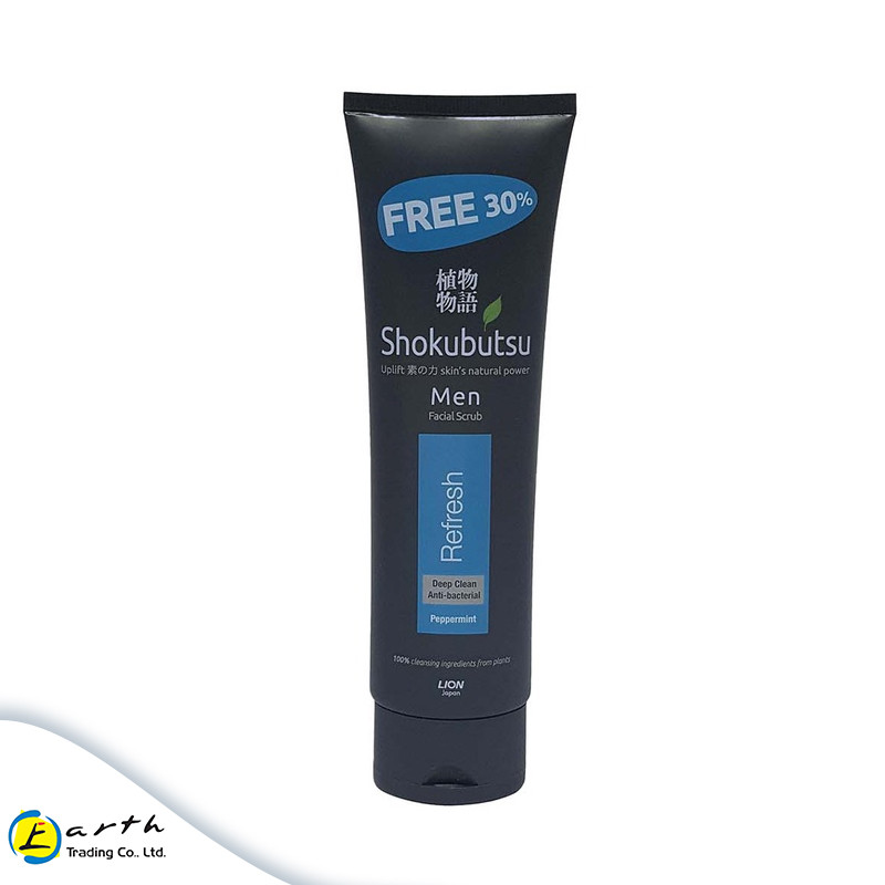 Shokubutsu Men Facial Scrub (Refresh) Deep Clean Anti Bacterial- 130ml