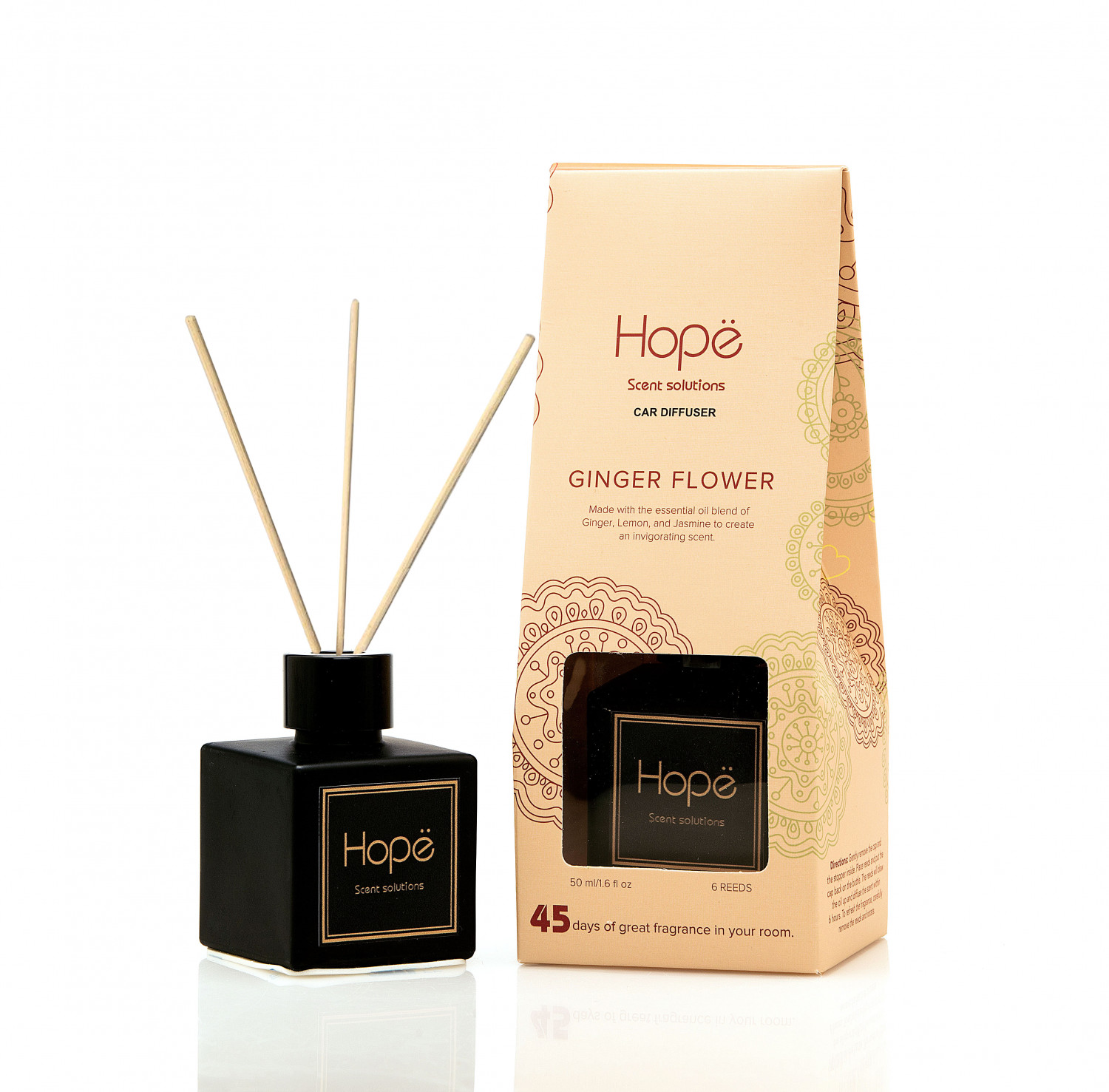 Hope Scent Car Diffuser Ginger Flower -  50 ml