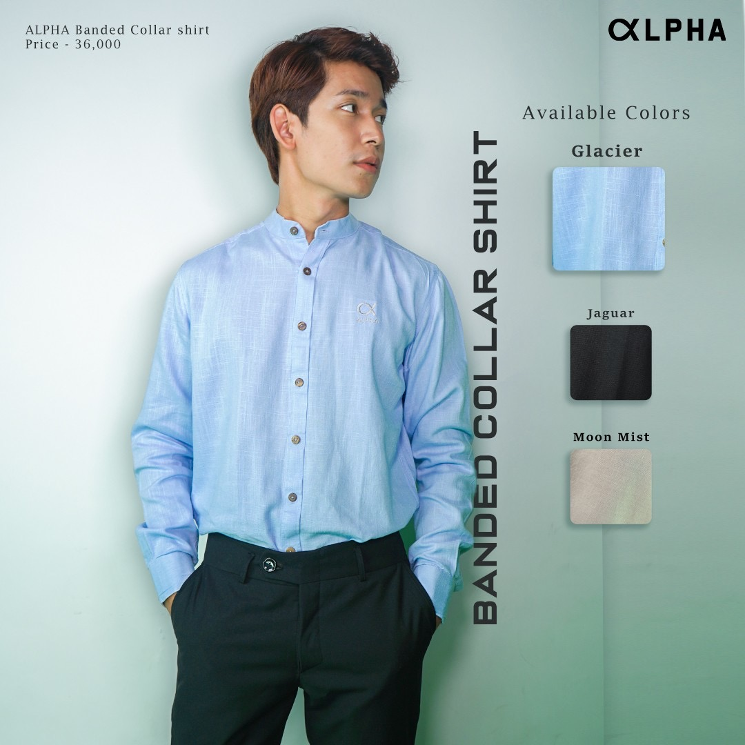 ALPHA Banded Collar Shirt