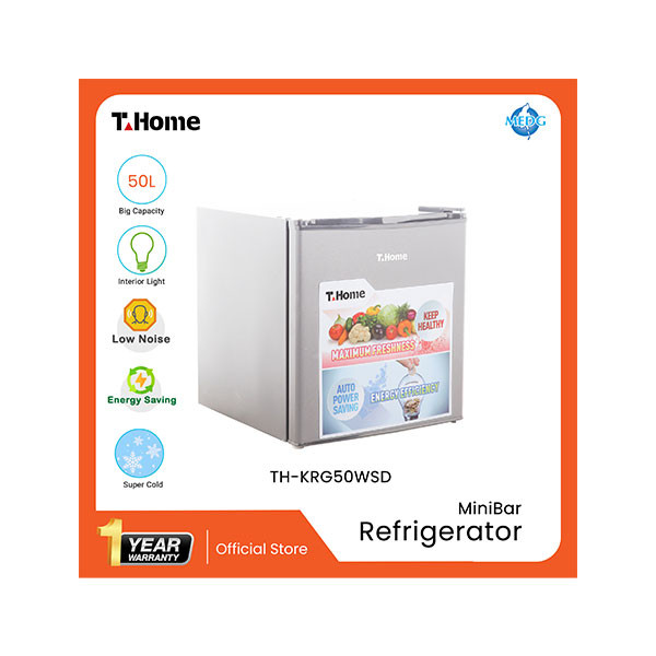 T-Home Mini Bar Refrigerator - TH-KRG50WSD (50L, White)