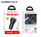 GADGET MAX---GZ01 ENJOY SERIES 18W QC 3.0 DUAL PORT QUICK CHARGING CAR CHARGER (2USB)