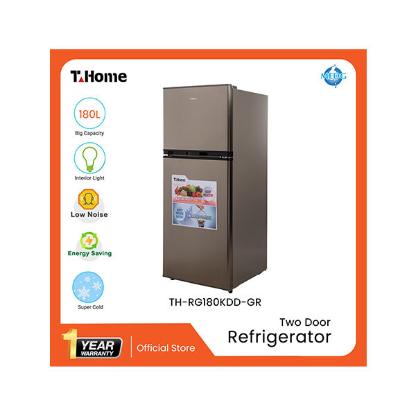 T-Home 2 Door Refrigerator - TH-RG180KDD-GR (180L)