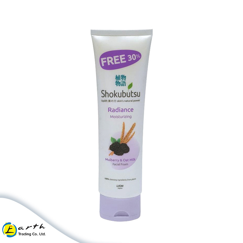 Shokubutsu Radiance Moisturizing Facial Foam -Mulberry & Oat Milk- 130ml