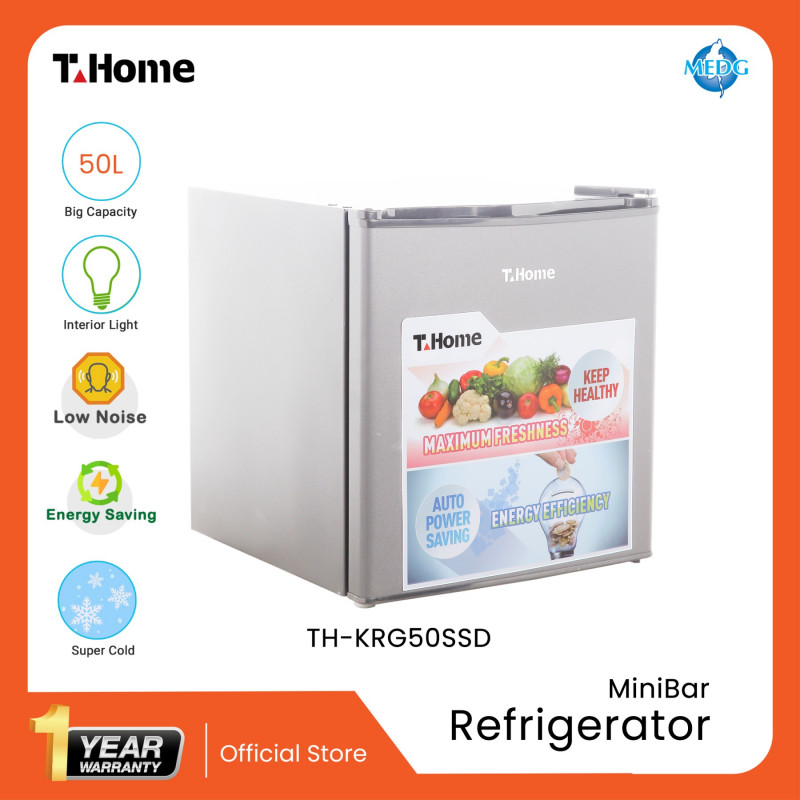 T-Home Refrigerator 50 Liter One Door - TH-KRG50SSD